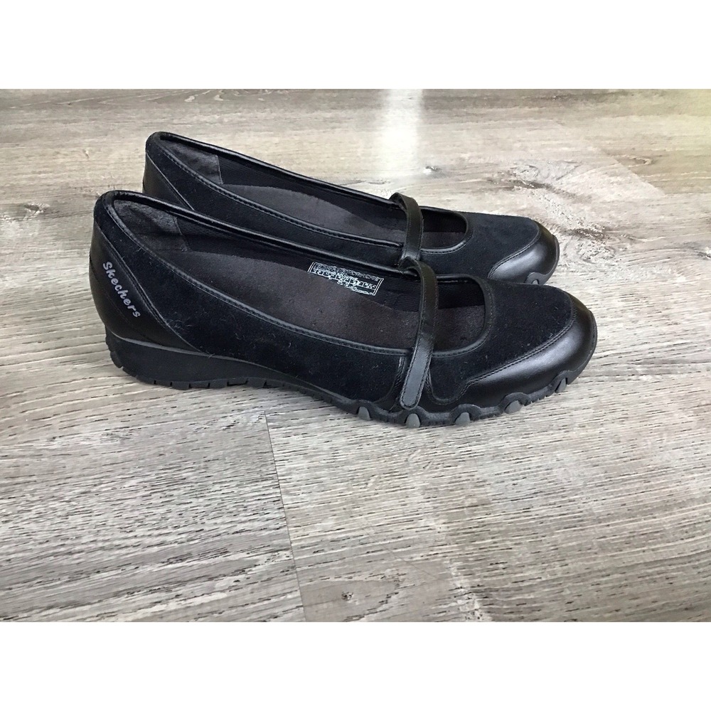Skechers OG Bikers Get Up Black Mary Jane shoes Women's Size 11 Flats #21269